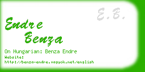 endre benza business card